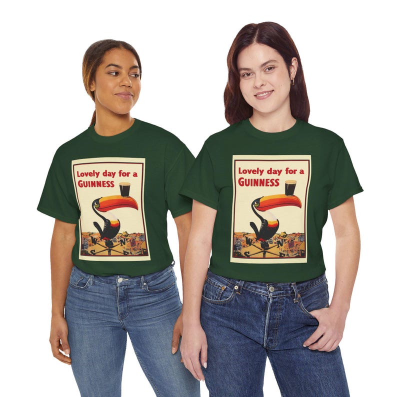 Guinness Toucan Poster Tee | Vintage Beer Ad T-Shirt image 16