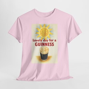 Guinness Sun Pint Graphic T-Shirt | Retro Beer Poster Tee image 8
