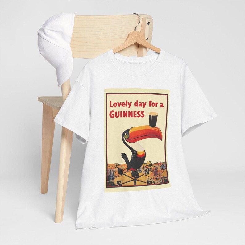 Guinness Toucan Poster Tee | Vintage Beer Ad T-Shirt image 2