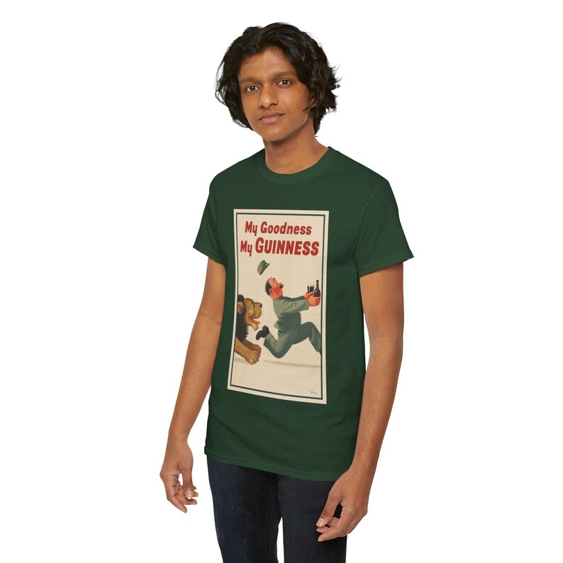 My Goodness My Guinness poster T-Shirt | Vintage Beer Ad Tee image 19