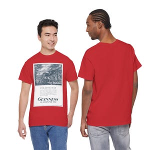 Polling Day Guinness Poster T-Shirt | Vintage Beer Ad Tee image 20