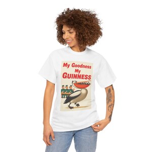 My Goodness My Guinness pelican tee | Vintage beer ad T-Shirt image 14