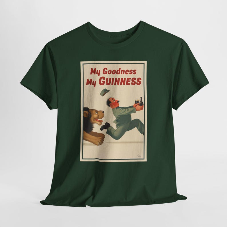 My Goodness My Guinness poster T-Shirt | Vintage Beer Ad Tee image 5