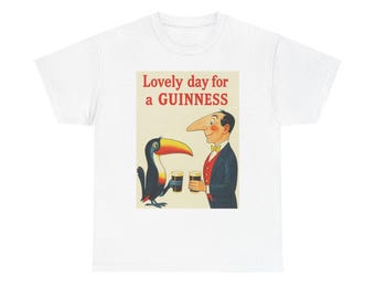 Guinness Toucan Retro Poster T-Shirt | Vintage Pub Charm Tee