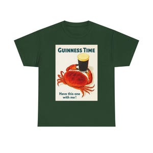 T-shirt d'affiche de crabe Guinness Time | T-shirt graphique bière rétro image 5