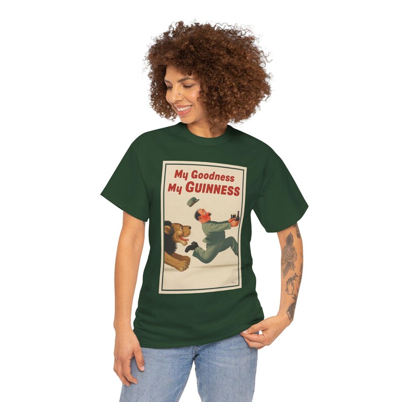 My Goodness My Guinness poster T-Shirt | Vintage Beer Ad Tee image 9
