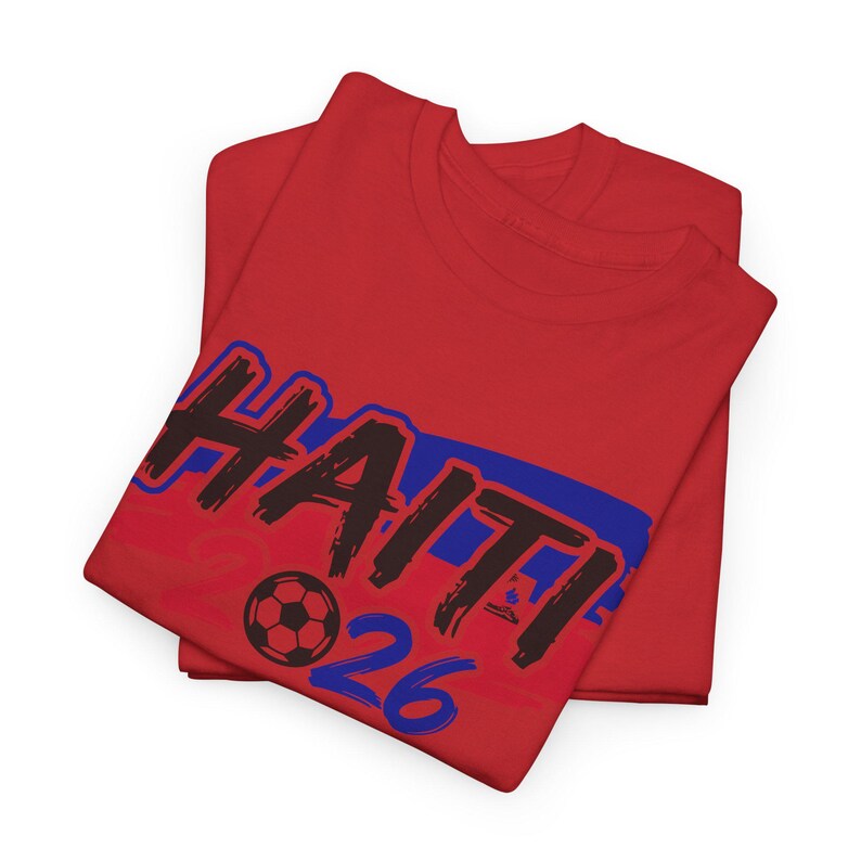 Haiti 2026 WORLD CUP Tee | Haitian Flag Colors, Football Graphic image 7