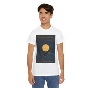 Moonlit Guinness Glass tee | Vintage beer poster, nighttime brew design image 16