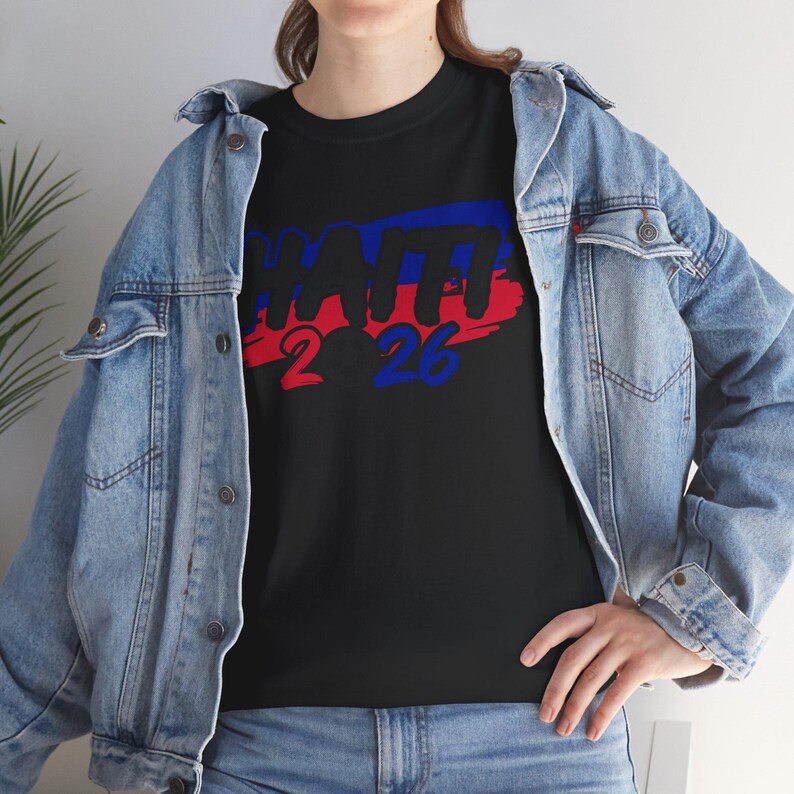 Haiti 2026 WORLD CUP Tee | Haitian Flag Colors, Football Graphic image 20