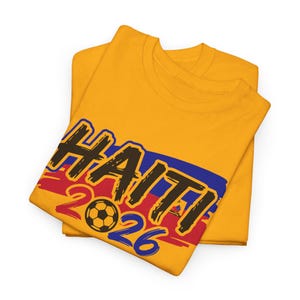 Haiti 2026 WORLD CUP Tee | Haitian Flag Colors, Football Graphic image 4