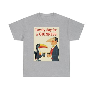 Guinness Toucan Retro Poster T-Shirt | Vintage Pub Charm Tee image 3