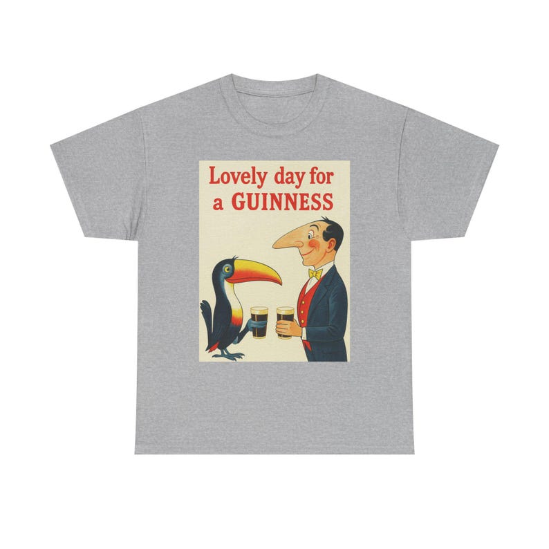 Guinness Toucan Retro Poster T-Shirt | Vintage Pub Charm Tee image 3