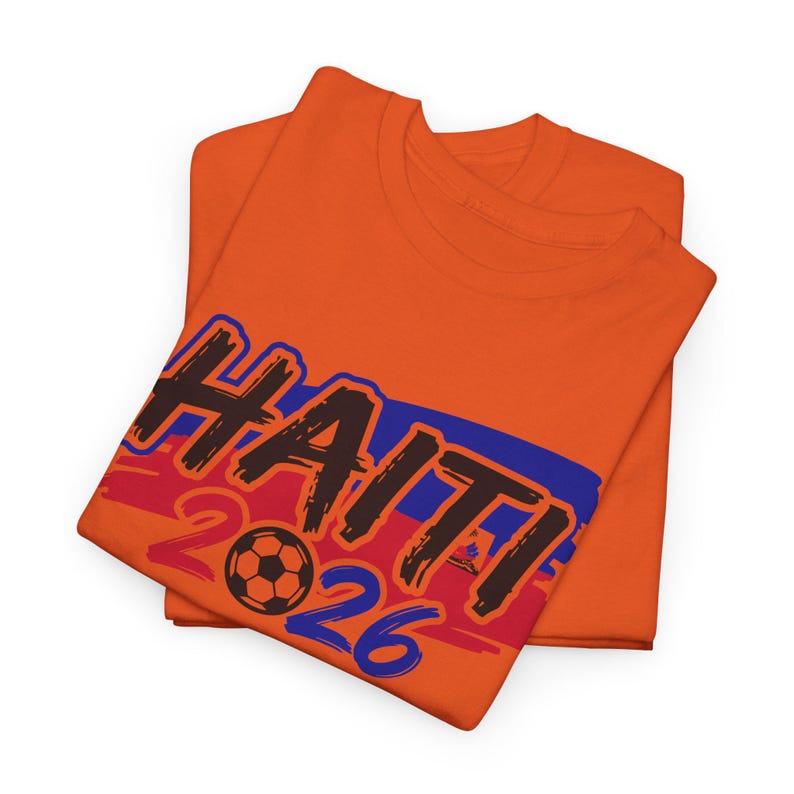 Haiti 2026 WORLD CUP Tee | Haitian Flag Colors, Football Graphic image 5