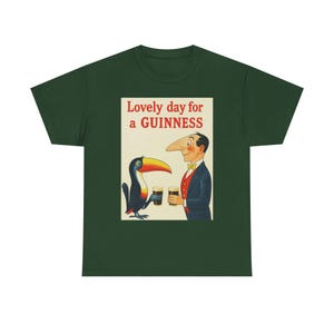Guinness Toucan Retro Poster T-Shirt | Vintage Pub Charm Tee image 4