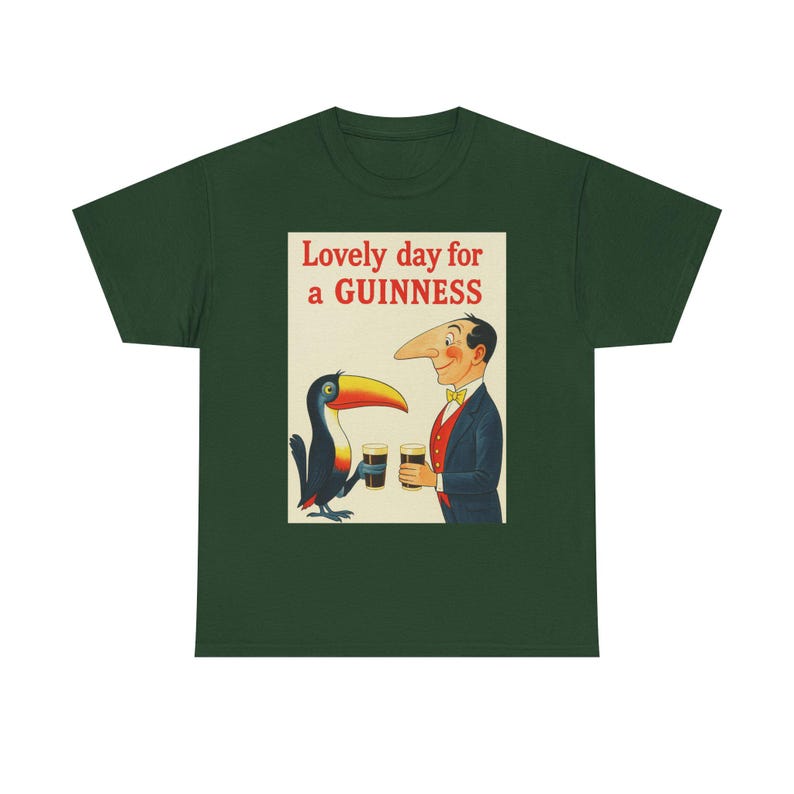 Guinness Toucan Retro Poster T-Shirt | Vintage Pub Charm Tee image 4