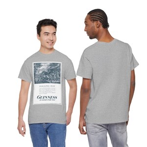 Polling Day Guinness Poster T-Shirt | Vintage Beer Ad Tee image 18