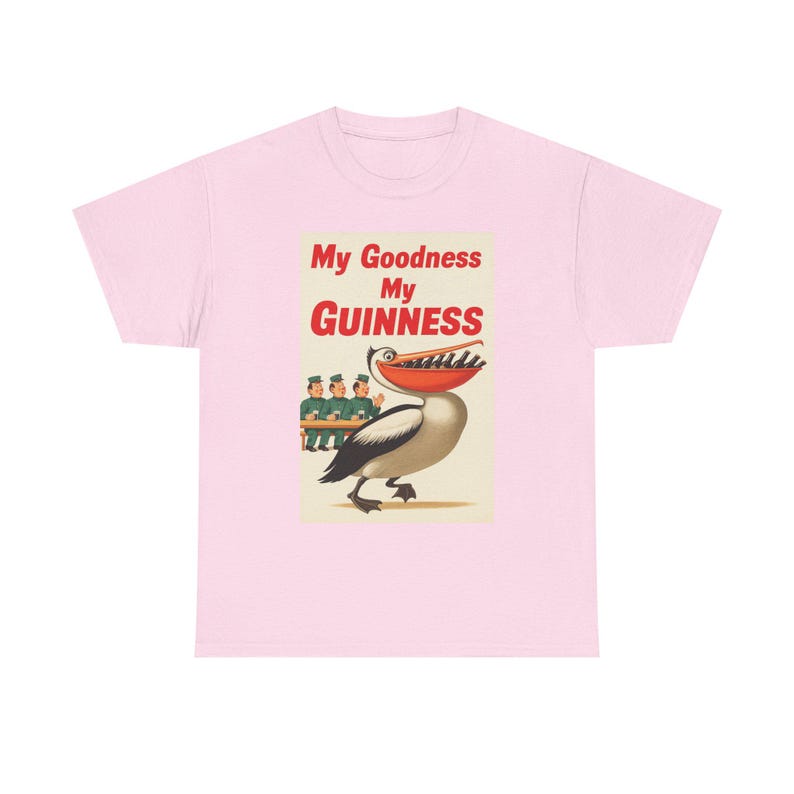 My Goodness My Guinness pelican tee | Vintage beer ad T-Shirt image 6