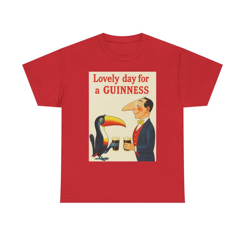 Guinness Toucan Retro Poster T-Shirt | Vintage Pub Charm Tee image 6
