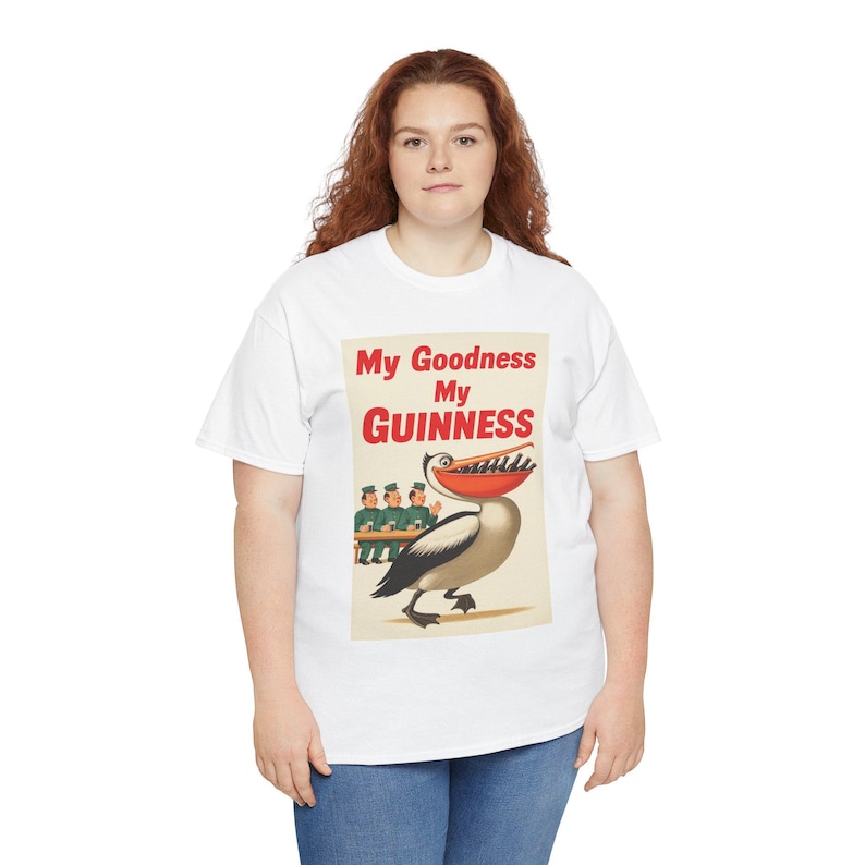 My Goodness My Guinness pelican tee | Vintage beer ad T-Shirt image 1
