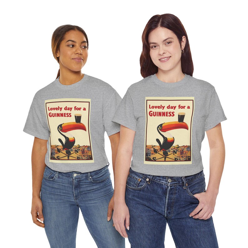 Guinness Toucan Poster Tee | Vintage Beer Ad T-Shirt image 15