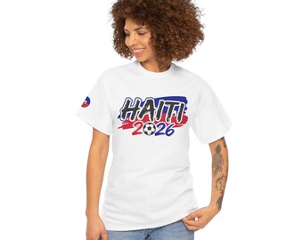 Haiti 2026 WORLD CUP Tee | Haitian Flag Colors, Football Graphic