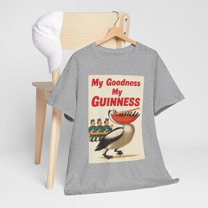 My Goodness My Guinness pelican tee | Vintage beer ad T-Shirt image 10