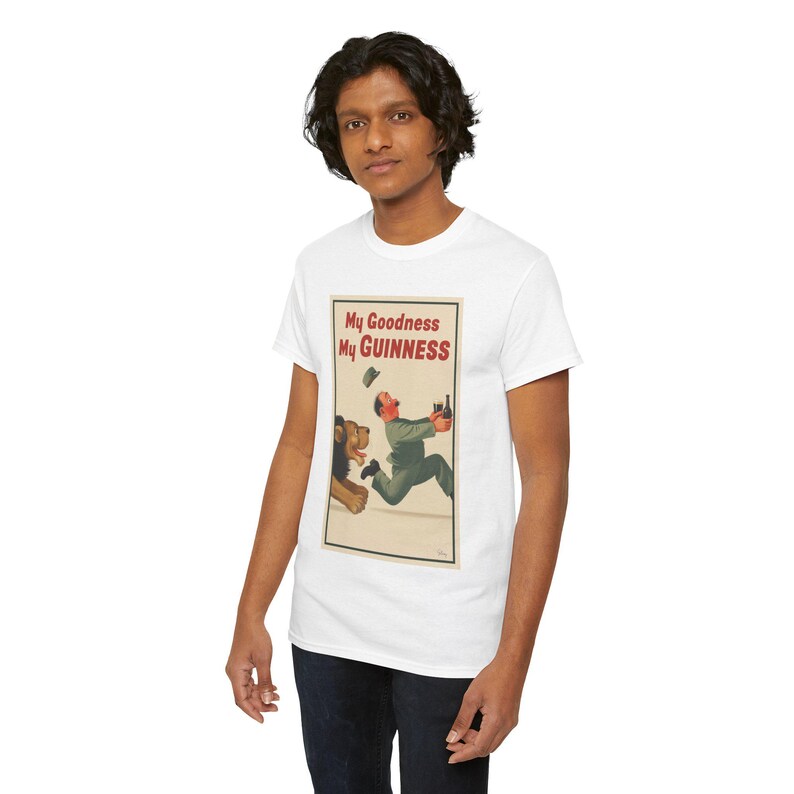 My Goodness My Guinness poster T-Shirt | Vintage Beer Ad Tee image 16