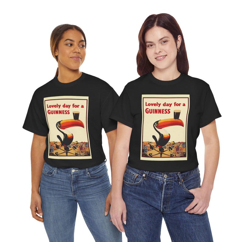 Guinness Toucan Poster Tee | Vintage Beer Ad T-Shirt image 1