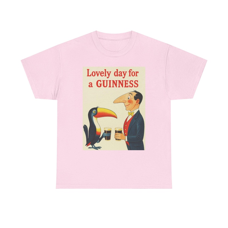 Guinness Toucan Retro Poster T-Shirt | Vintage Pub Charm Tee image 5