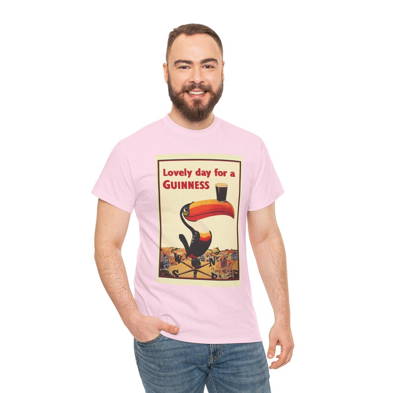 Guinness Toucan Poster Tee | Vintage Beer Ad T-Shirt image 12
