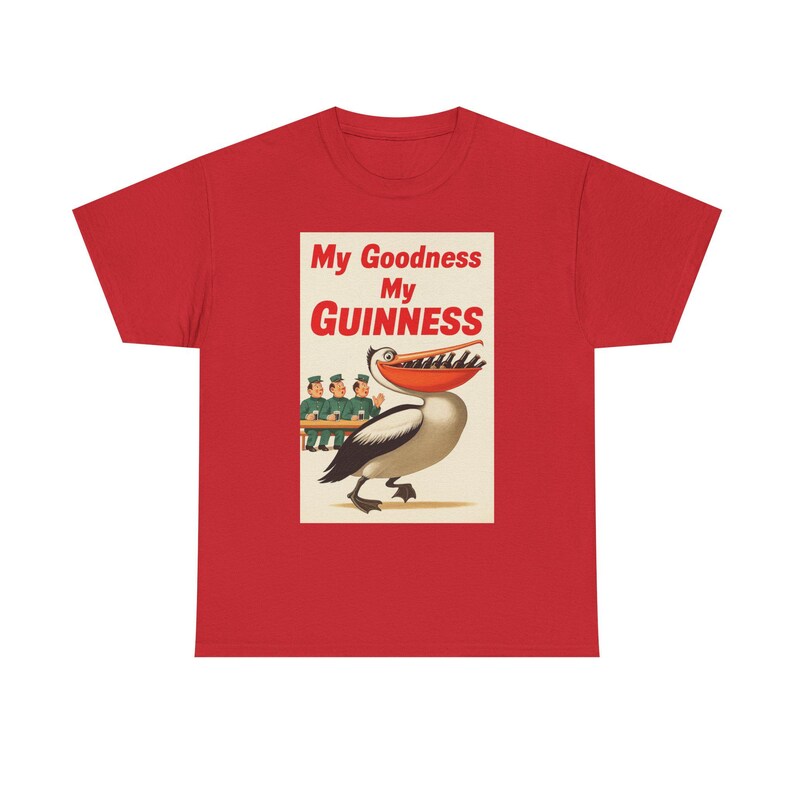 My Goodness My Guinness pelican tee | Vintage beer ad T-Shirt image 7