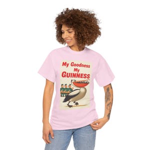 My Goodness My Guinness pelican tee | Vintage beer ad T-Shirt image 18
