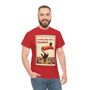Guinness Toucan Poster Tee | Vintage Beer Ad T-Shirt image 13