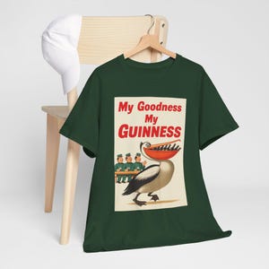My Goodness My Guinness pelican tee | Vintage beer ad T-Shirt image 11