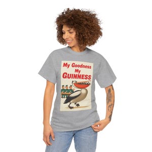My Goodness My Guinness pelican tee | Vintage beer ad T-Shirt image 16