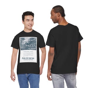 Polling Day Guinness Poster T-Shirt | Vintage Beer Ad Tee image 17