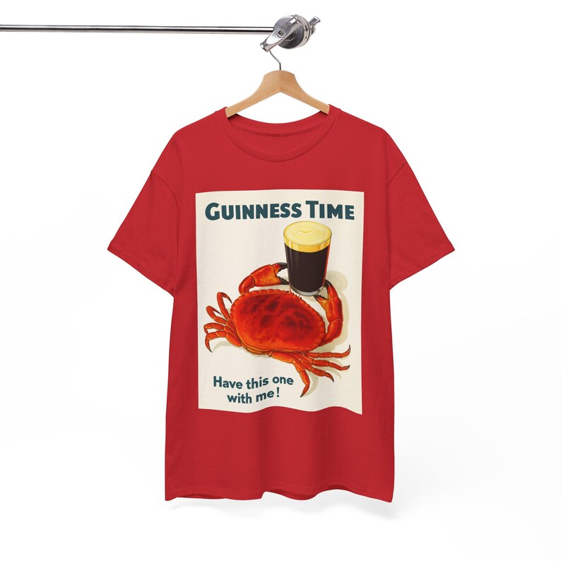 T-shirt d'affiche de crabe Guinness Time | T-shirt graphique bière rétro image 12