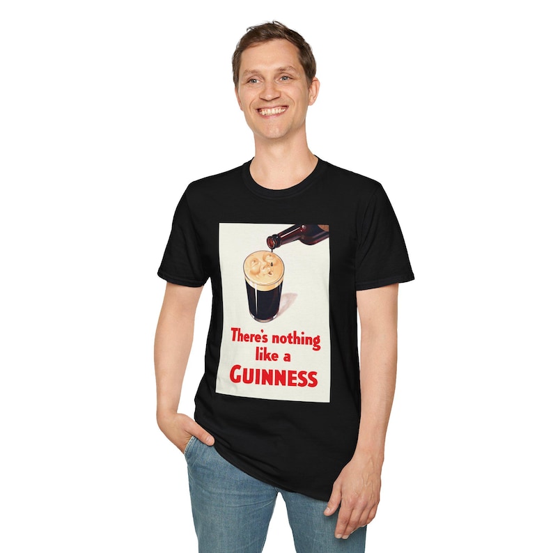 Guinness Vintage Logo T-Shirt | Retro Irish Beer Shirt image 1