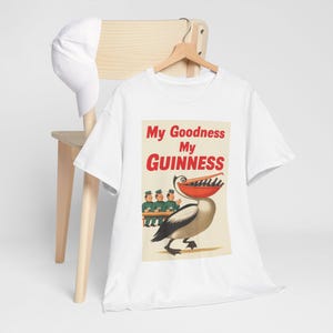 My Goodness My Guinness pelican tee | Vintage beer ad T-Shirt image 8