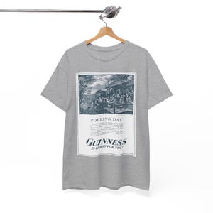 Polling Day Guinness Poster T-Shirt | Vintage Beer Ad Tee image 3
