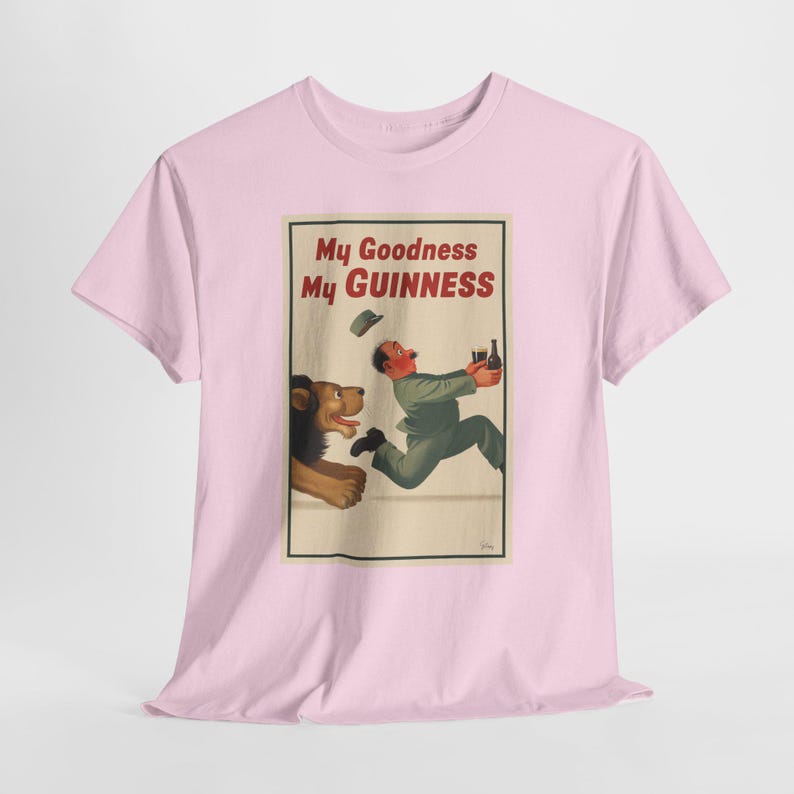 My Goodness My Guinness poster T-Shirt | Vintage Beer Ad Tee image 6