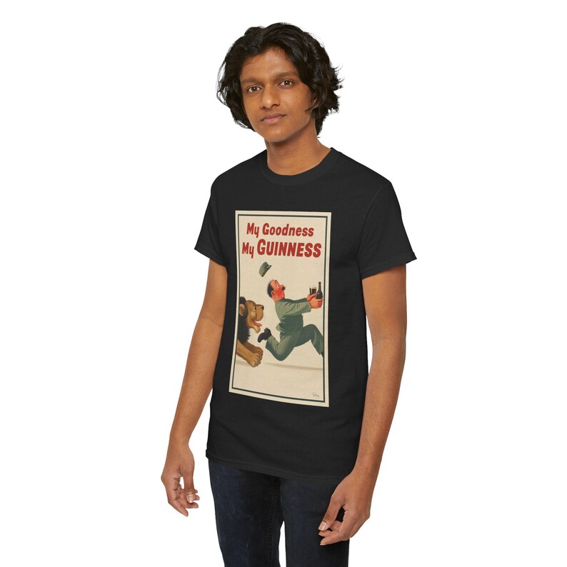 My Goodness My Guinness poster T-Shirt | Vintage Beer Ad Tee image 17