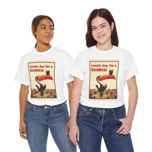 Guinness Toucan Poster Tee | Vintage Beer Ad T-Shirt image 14