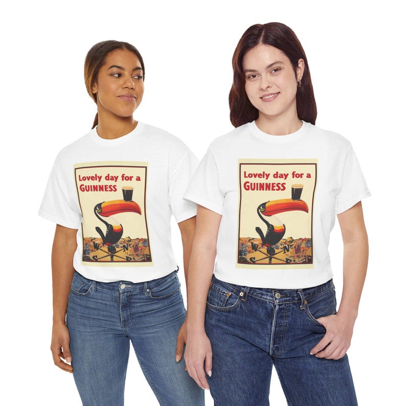 Guinness Toucan Poster Tee | Vintage Beer Ad T-Shirt image 14