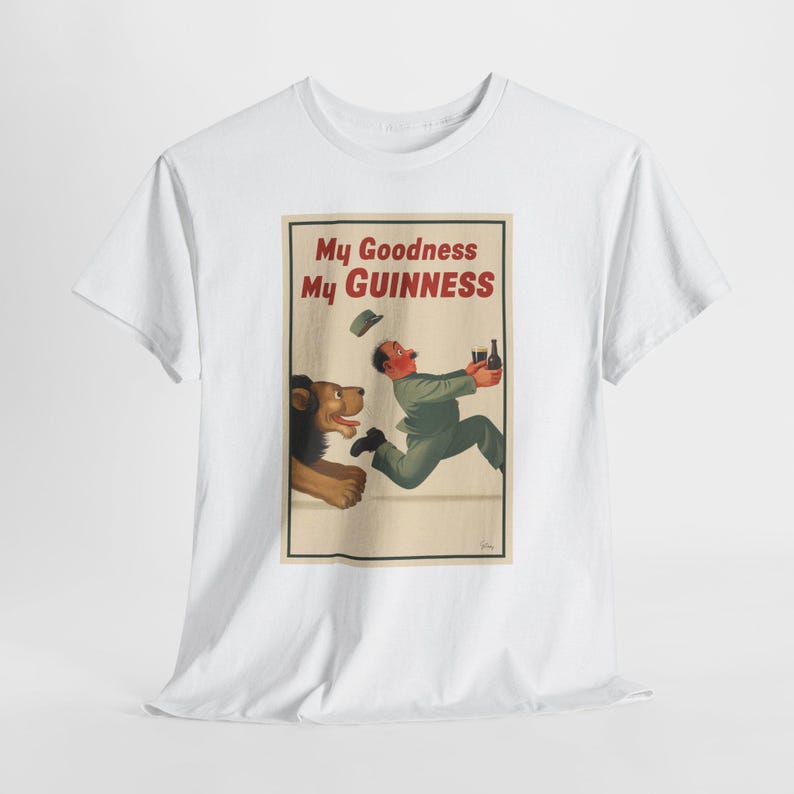 My Goodness My Guinness poster T-Shirt | Vintage Beer Ad Tee image 2