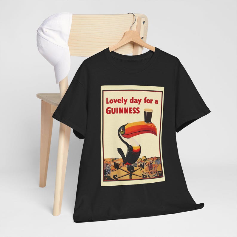 Guinness Toucan Poster Tee | Vintage Beer Ad T-Shirt image 3