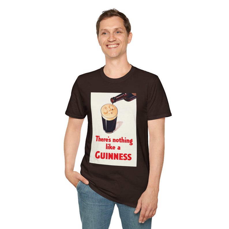Guinness Vintage Logo T-Shirt | Retro Irish Beer Shirt image 12