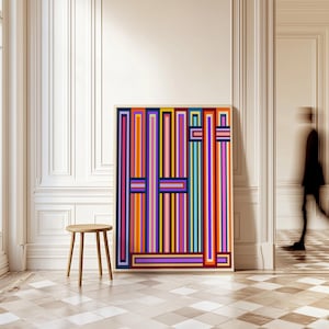 Farbenfrohe Abstrakte Wand Kunst Druck: Modernes geometrisches Poster (Digitaler Download)