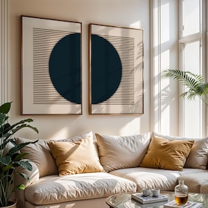 Abstract Geometric Art Prints: Modern Minimalist Wall Decor (Digital Download)