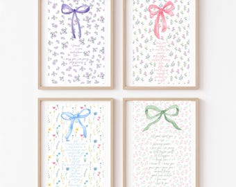 Gracie Abrams Album Tracklists Floral Coquette Cottagecore Aesthetic Minor TIWIFL Good Riddance The Secret Of Us Print